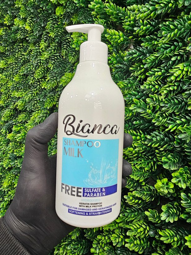 شامپو فاقد سولفات بیانکا حاوی پروتئین شیر 500میل Bianca