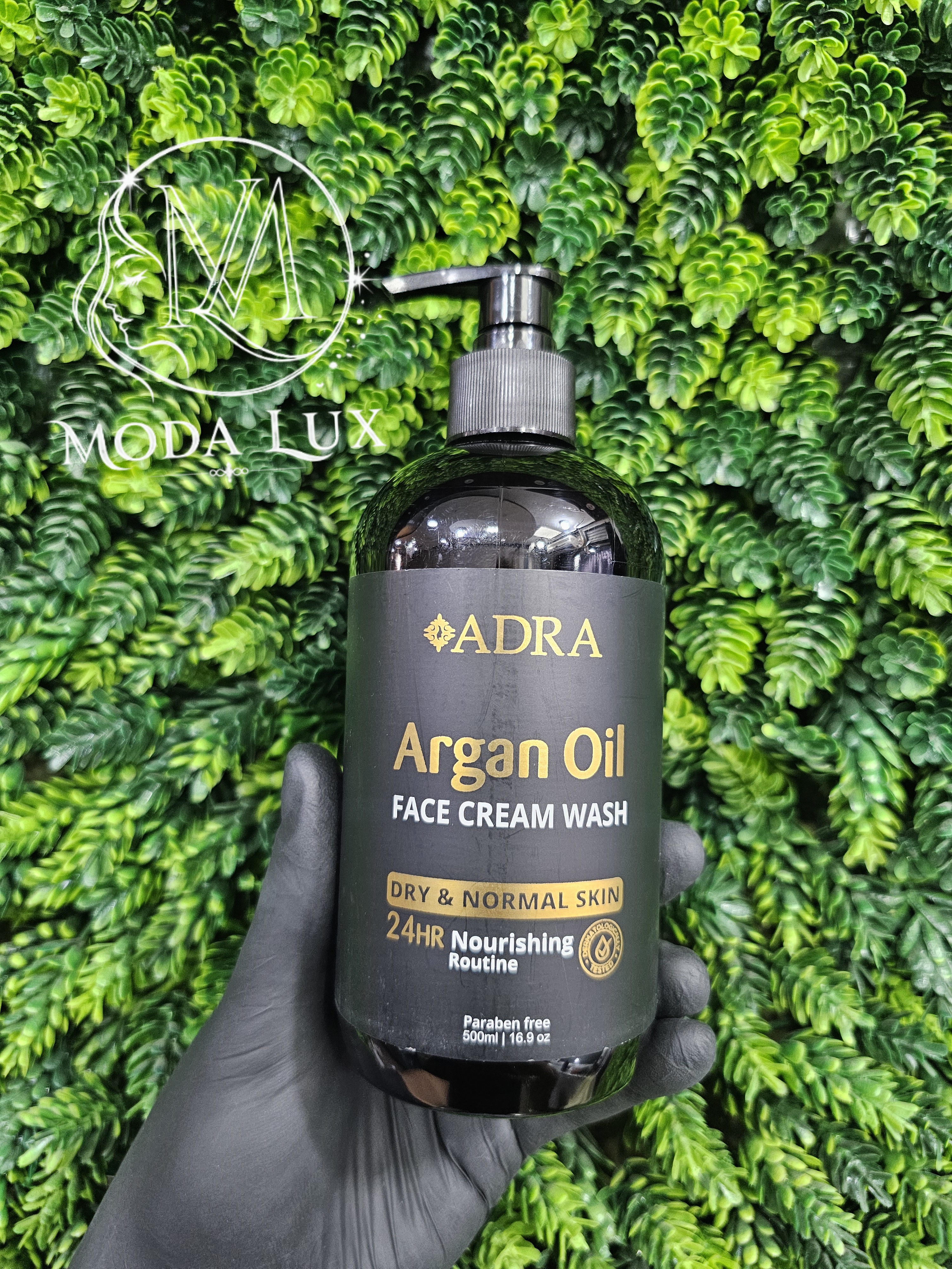 ژل شستشوی کرمی صورت حاوی روغن آرگان 500میل آدرا
