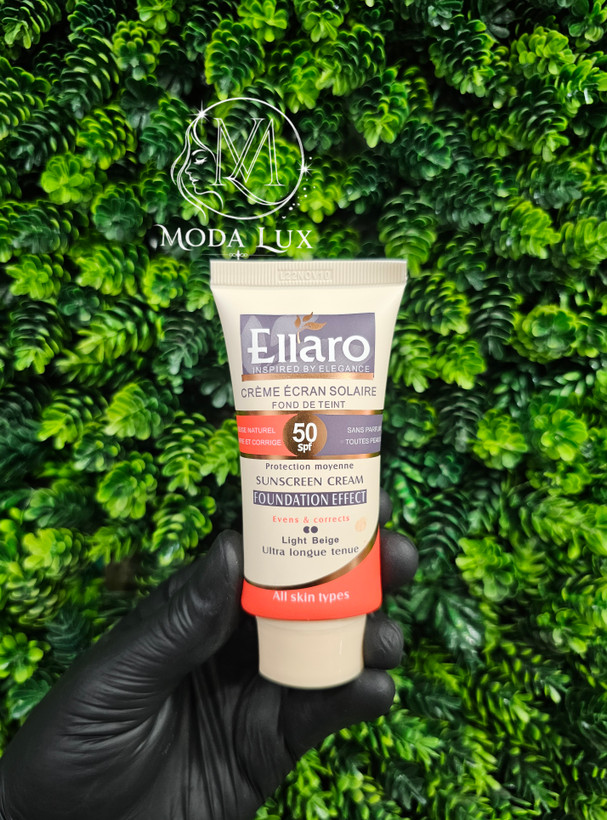 کرم ضد آفتاب رنگی الارو SPF۵۰ مدل Natural Beige مناسب پوست چرب و حساس حجم ۴۰ میلیلیتر