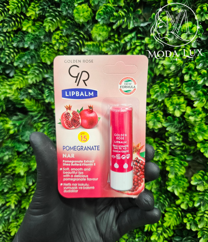 بالم لب گلدن عصاره انار حاوی ضدآفتاب SPF15